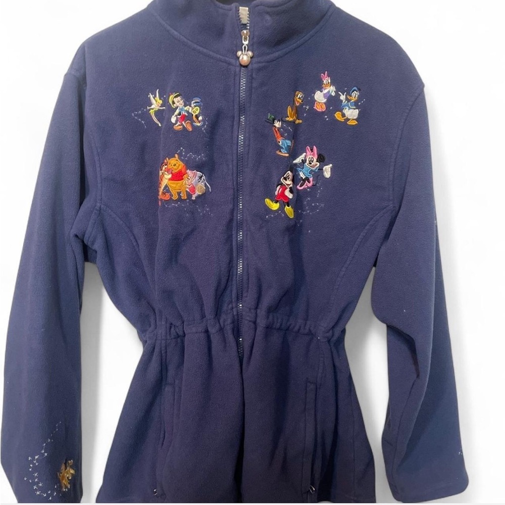 Disney Navy Blue Women's Jacket with Character Embroidery
